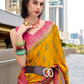 Soft Banarasi Silk Saree with Traditional Ikkat Weaving - LaVante Fashion
