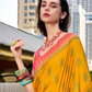 Soft Banarasi Silk Saree with Traditional Ikkat Weaving - LaVante Fashion