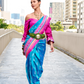 Soft Banarasi Silk Saree with Traditional Ikkat Weaving - LaVante Fashion