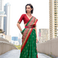 Soft Banarasi Silk Saree with Traditional Ikkat Weaving - LaVante Fashion