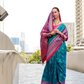 Soft Banarasi Silk Saree with Traditional Ikkat Weaving - LaVante Fashion