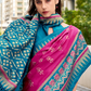 Soft Banarasi Silk Saree with Traditional Ikkat Weaving - LaVante Fashion