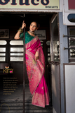 LAVANTE_FASHION_Soft_Dola_Viscous_Silk_with_3d_Weaved_Pallu_Fancy_Lace_Border_Also_with_Heavy_Embroidered_Contrast_Blouse_8 - LaVante Fashion