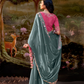 Dolla Silk Embroidered Wedding Saree with Contrast Blouse Design