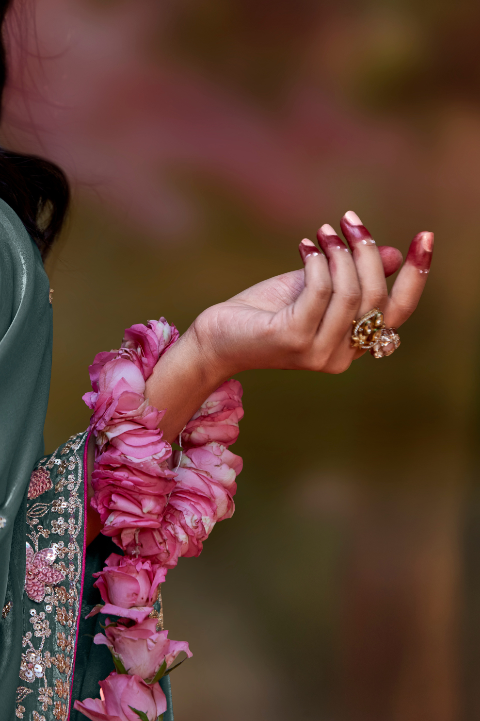 Dolla Silk Embroidered Wedding Saree with Contrast Blouse Design