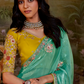 Dolla Silk Embroidered Wedding Saree with Contrast Blouse Design