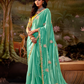 Dolla Silk Embroidered Wedding Saree with Contrast Blouse Design