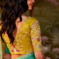 Dolla Silk Embroidered Wedding Saree with Contrast Blouse Design