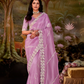 Dolla Silk Embroidered Wedding Saree with Contrast Blouse Design