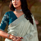 Dolla Silk Embroidered Wedding Saree with Contrast Blouse Design
