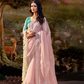 Dolla Silk Embroidered Wedding Saree with Contrast Blouse Design