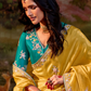 Dolla Silk Embroidered Wedding Saree with Contrast Blouse Design
