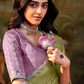 Dolla Silk Embroidered Wedding Saree with Contrast Blouse Design