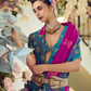Soft Silk Saree with Traditional Ikkat Border - LaVante Fashion