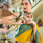 Soft Silk Saree with Traditional Ikkat Border - LaVante Fashion