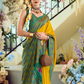 Soft Silk Saree with Traditional Ikkat Border - LaVante Fashion