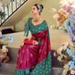 Soft Silk Saree with Traditional Ikkat Border - LaVante Fashion