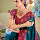 Soft Silk Saree with Traditional Ikkat Border - LaVante Fashion