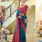 Soft Silk Saree with Traditional Ikkat Border - LaVante Fashion
