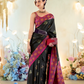 Soft Silk Saree with Traditional Ikkat Border - LaVante Fashion