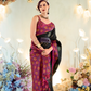 Soft Silk Saree with Traditional Ikkat Border - LaVante Fashion