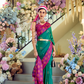 Soft Silk Saree with Traditional Ikkat Border - LaVante Fashion
