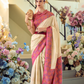 Soft Silk Saree with Traditional Ikkat Border - LaVante Fashion