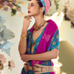 Soft Silk Saree with Traditional Ikkat Border - LaVante Fashion