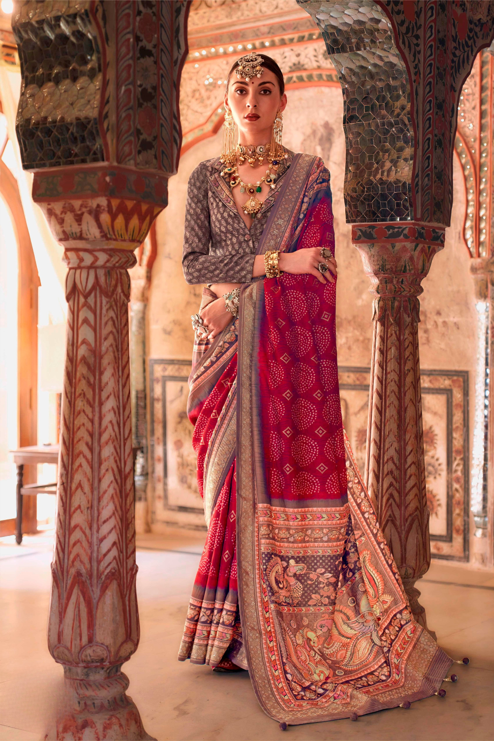 Super P.V. Silk Saree with Exclusive Value Addition Work