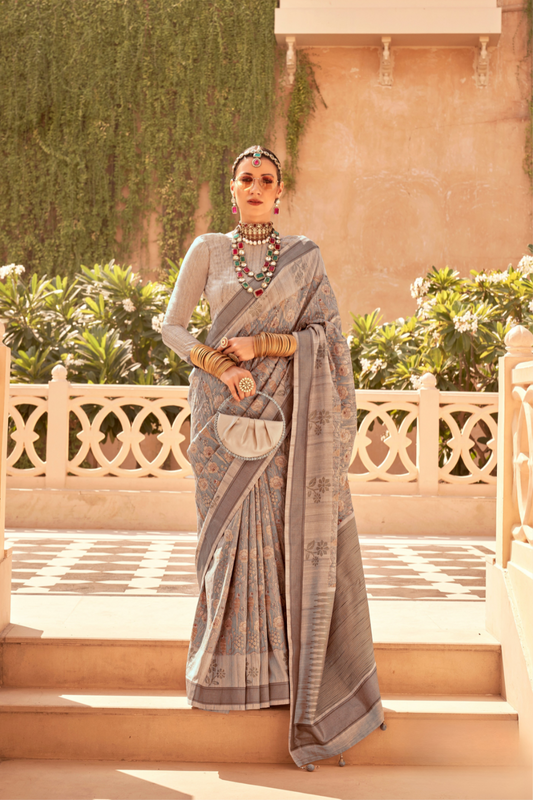 Rich Banarasi Handwoven  khadi Silk Saree with Traditional Weave