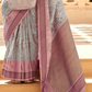 Rich Banarasi Handwoven  khadi Silk Saree with Traditional Weave