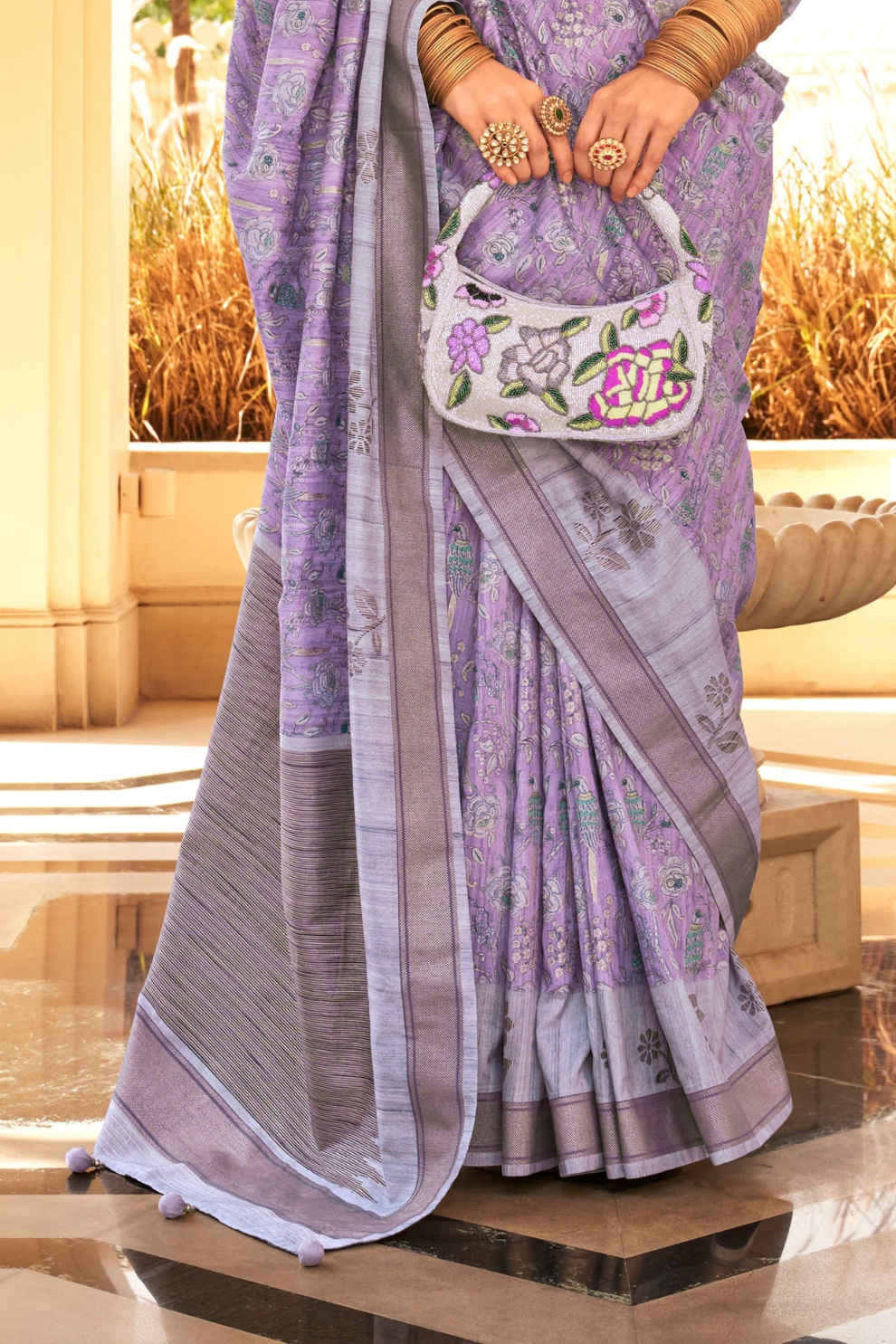 Rich Banarasi Handwoven  khadi Silk Saree with Traditional Weave