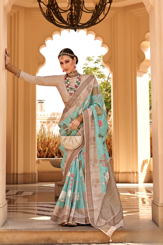 Rich Banarasi Handwoven  khadi Silk Saree with Traditional Weave