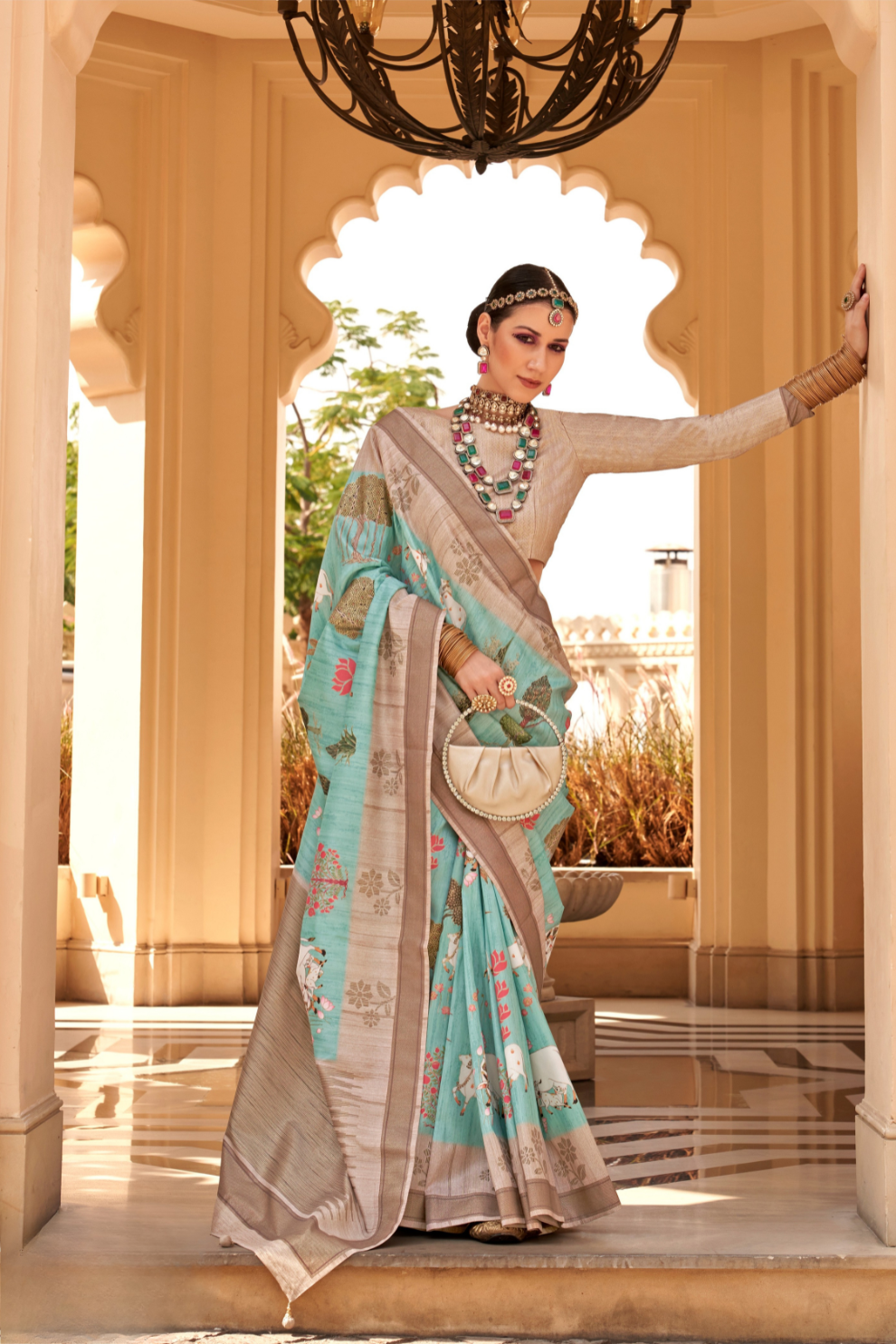 Rich Banarasi Handwoven  khadi Silk Saree with Traditional Weave