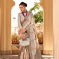 Rich Banarasi Handwoven  khadi Silk Saree with Traditional Weave