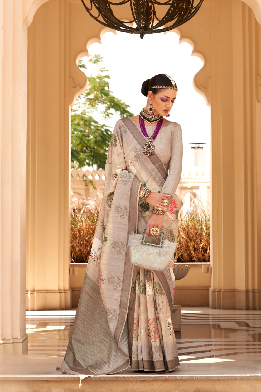 Rich Banarasi Handwoven  khadi Silk Saree with Traditional Weave