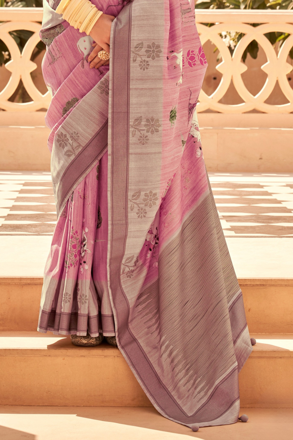 Rich Banarasi Handwoven  khadi Silk Saree with Traditional Weave
