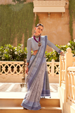 LAVANTE_FASHION_Super_Pv_Raw_Silk_Fabric_Hb_Smart_Bengal_Design_Aqua_Finish_With_Foil_and_Khadi_Print_42 - LaVante Fashion