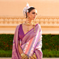 Foil Printed Poly Viscose Silk Saree with Elegant Aqua Finish