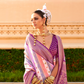 Foil Printed Poly Viscose Silk Saree with Elegant Aqua Finish