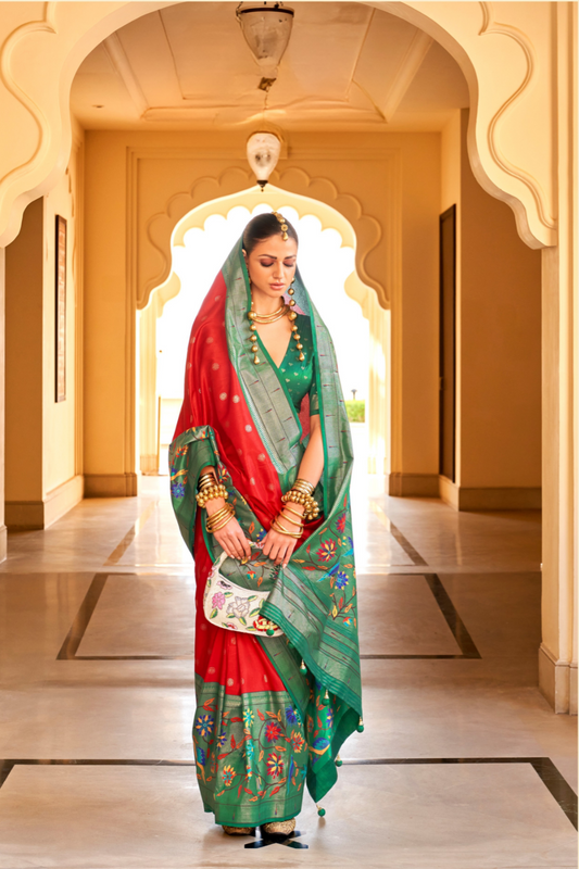 Designer Paithani Style Saree in Super Soft Poly Viscose Silk