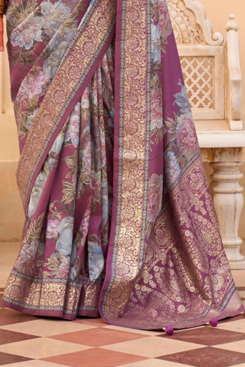Elegant Digital Printed Art Silk Saree for Festive Occasions