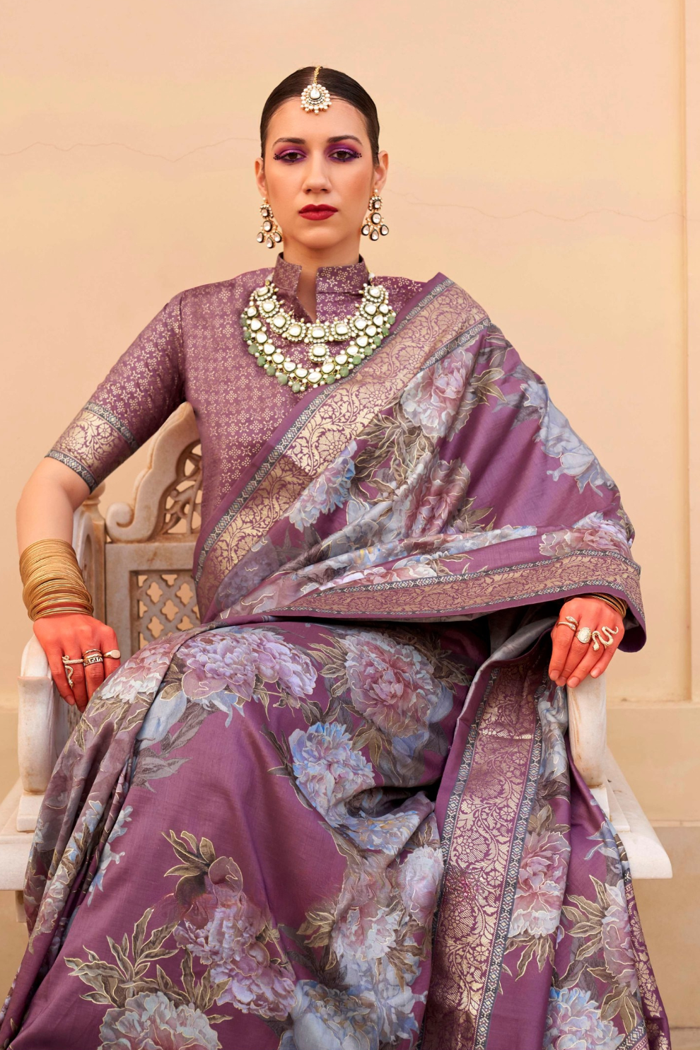 Elegant Digital Printed Art Silk Saree for Festive Occasions
