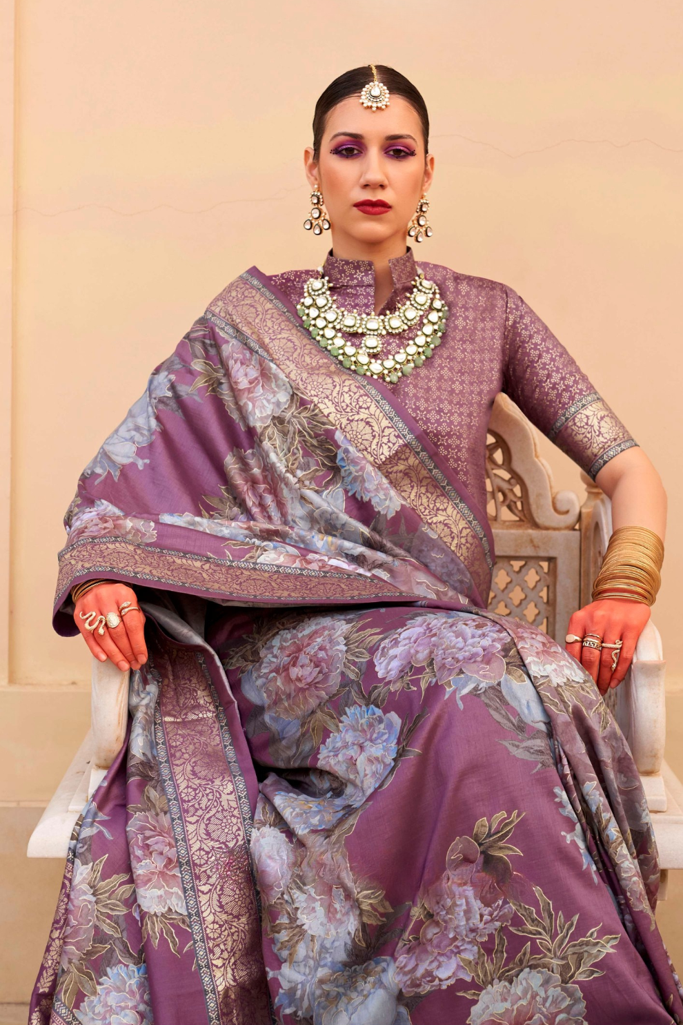 Elegant Digital Printed Art Silk Saree for Festive Occasions