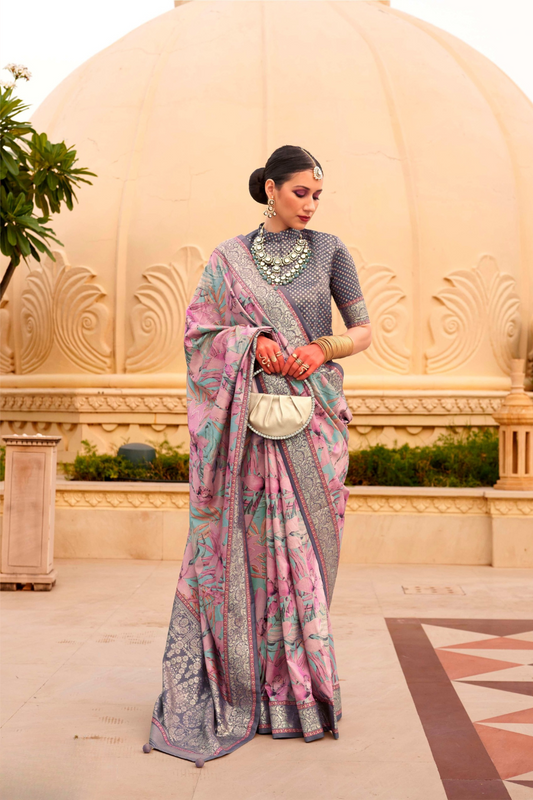 Elegant Digital Printed Art Silk Saree for Festive Occasions