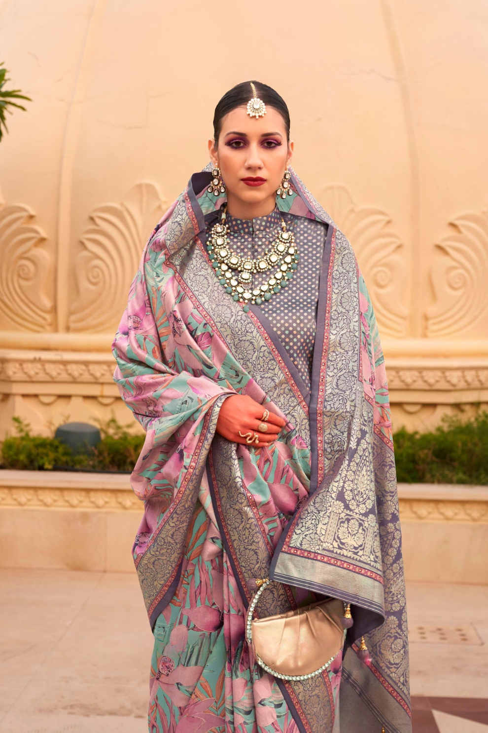 Elegant Digital Printed Art Silk Saree for Festive Occasions