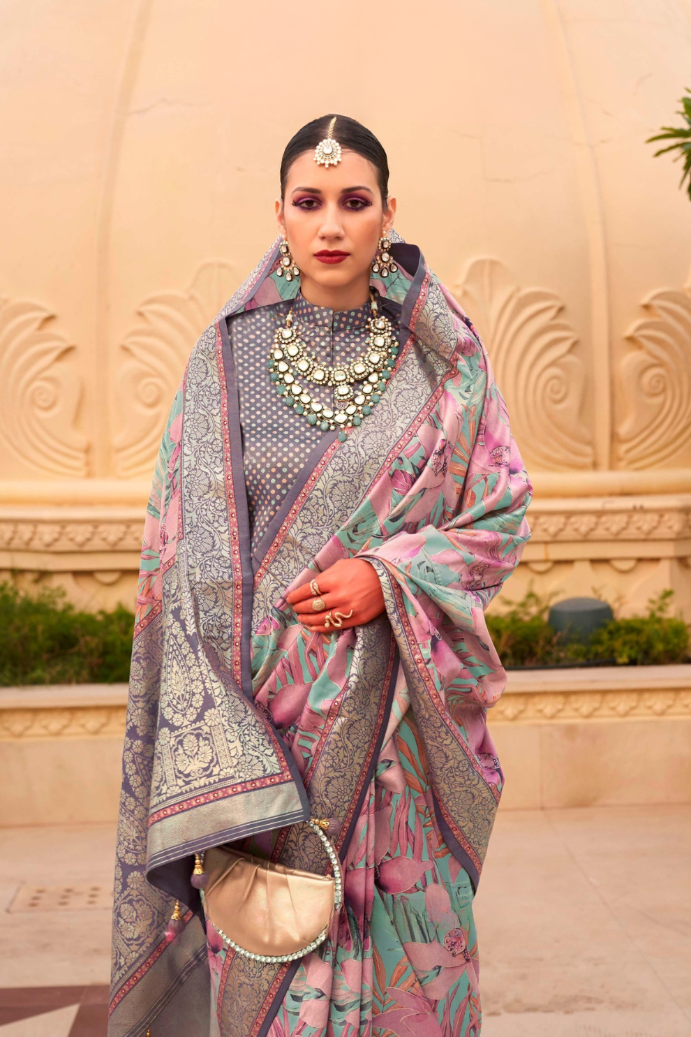 Elegant Digital Printed Art Silk Saree for Festive Occasions