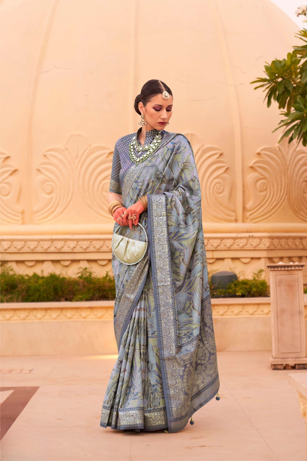 Elegant Digital Printed Art Silk Saree for Festive Occasions