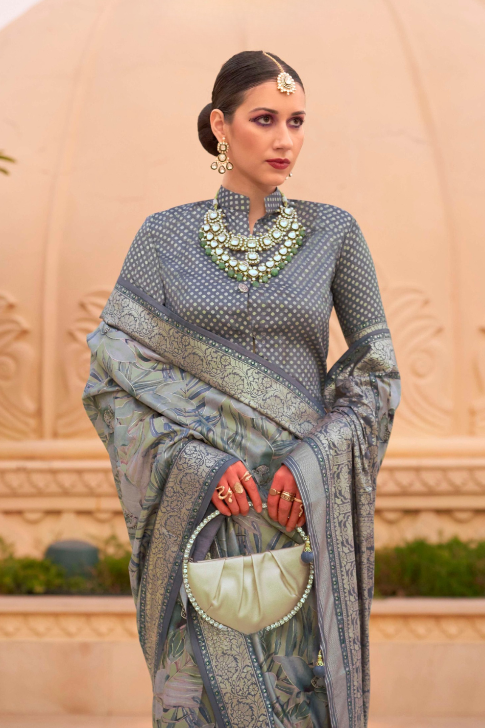 Elegant Digital Printed Art Silk Saree for Festive Occasions