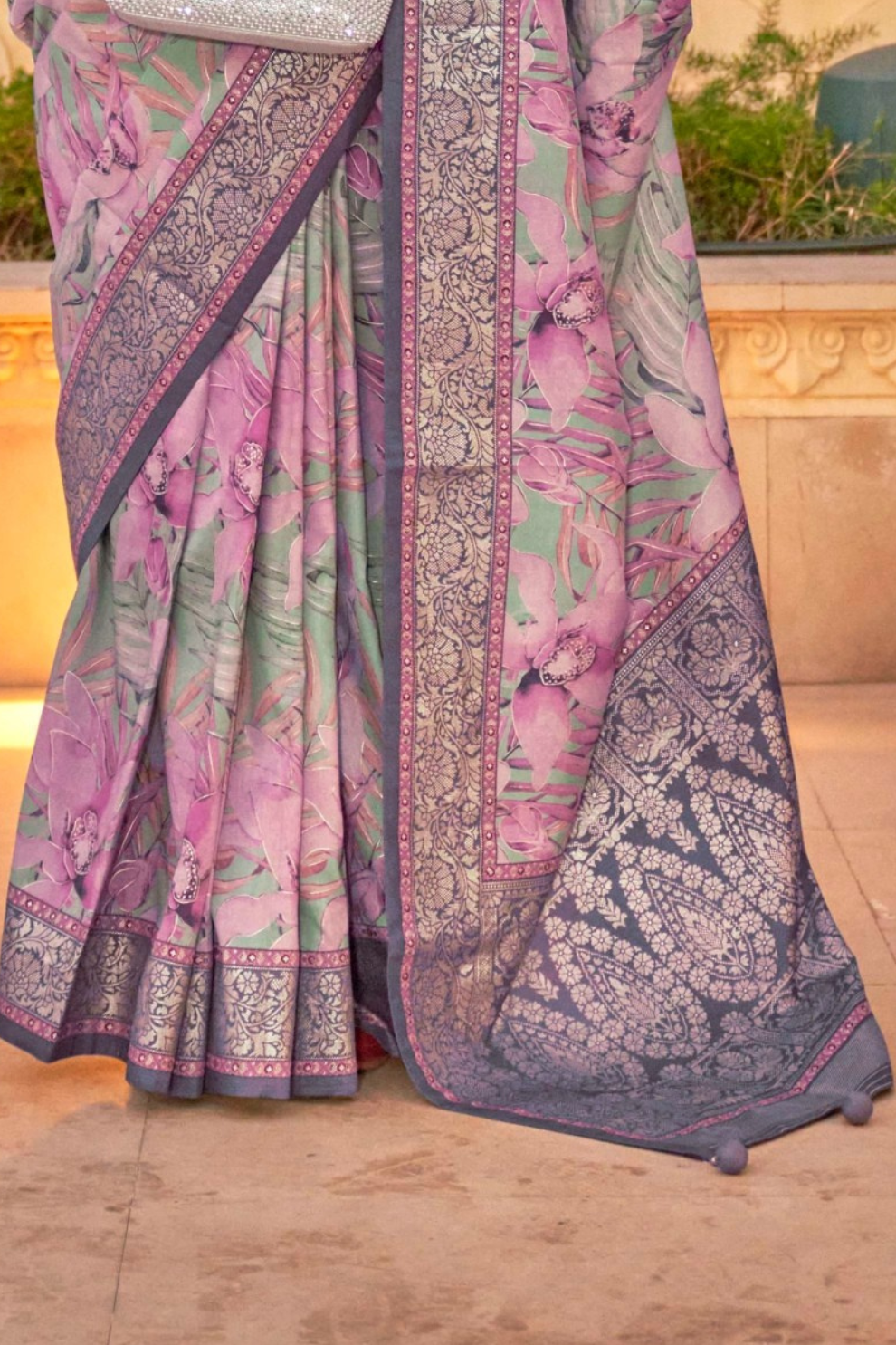 Elegant Digital Printed Art Silk Saree for Festive Occasions